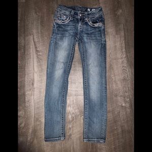 MISS ME girls 7 SKINNY jeans Rhinestones BLING